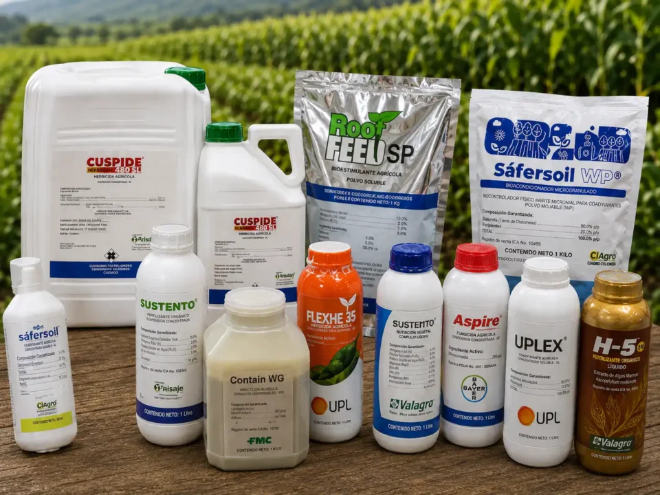 Exhibición de productos agrícolas en Futuragro Pasto: fungicidas, fertilizantes, bioestimulantes y equipos para el campo en Nariño